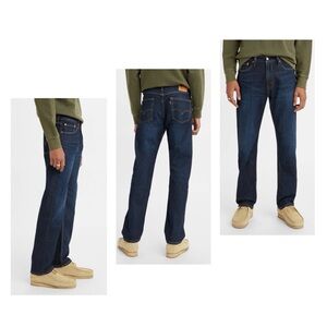 Levi’s 505 dark rinse, 5 pocket, zip fly, regular fit straight jeans - 40 x 32